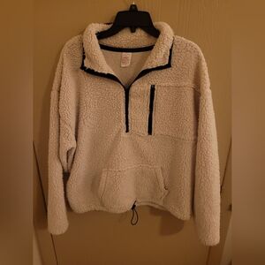 No Boundaries Cream Colored Sherpa Long Sleeve Womens 3xl